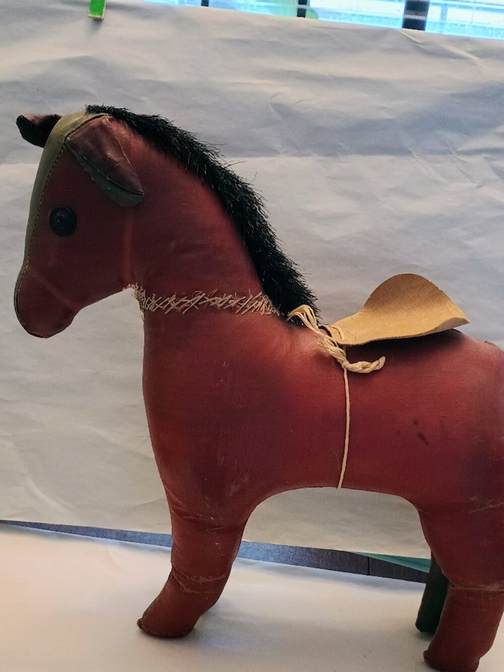 Amish Leather Horse Toy
